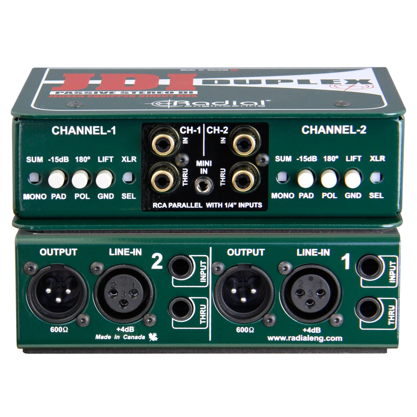 Radial Duplex Premium Stereo Passive DI Box