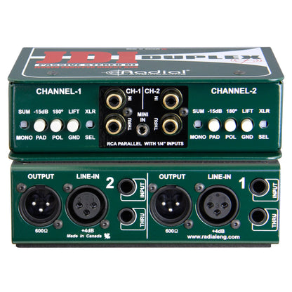 Radial Duplex Premium Stereo Passive DI Box