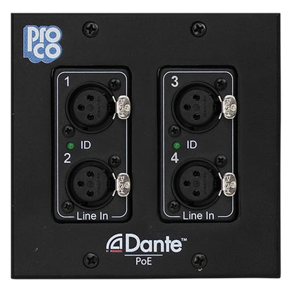 ProCo Sound AODDP Dante Wall Plates | 2 XLR Female + 2 XLR Male