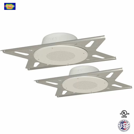 Lowell RPAK-810-72 8" Dual Cone Ceiling Speaker Kit With Enclosure