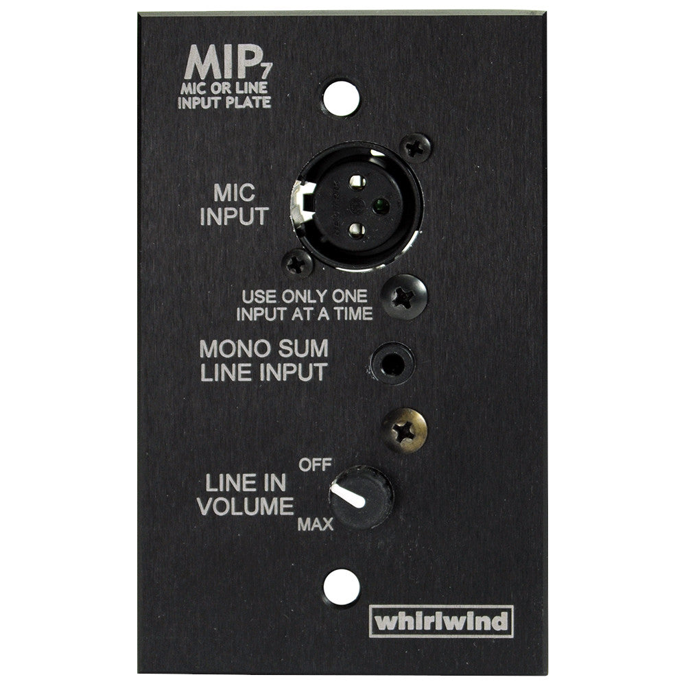 Whirlwind MIP7 Media Input Wall Plate