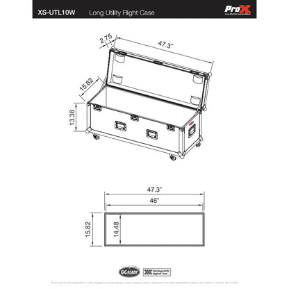 ProX XS-UTL10W ATA Utility Road Case With 4" Casters