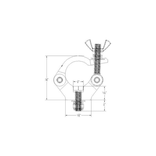 Global Truss X-Pro Clamp Heavy Duty 2" Truss Clamp | Black