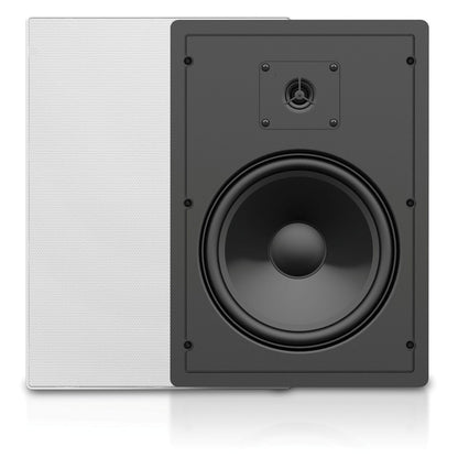 AtlasIED MUSICA In-Wall Speaker Pair 2-Way Passive Home Audio | 8 inch