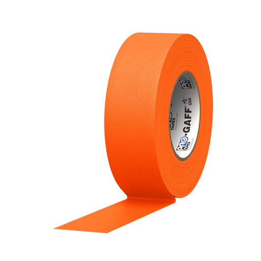 Pro Tapes 2-Inch x 55 Yard ProGaff Gaffer's Cloth Tape | Color: Fluorescent Orange