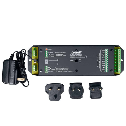 Lowell Power Sequencer AC Equipment Startup Controller | 8-Step | Wire Connections