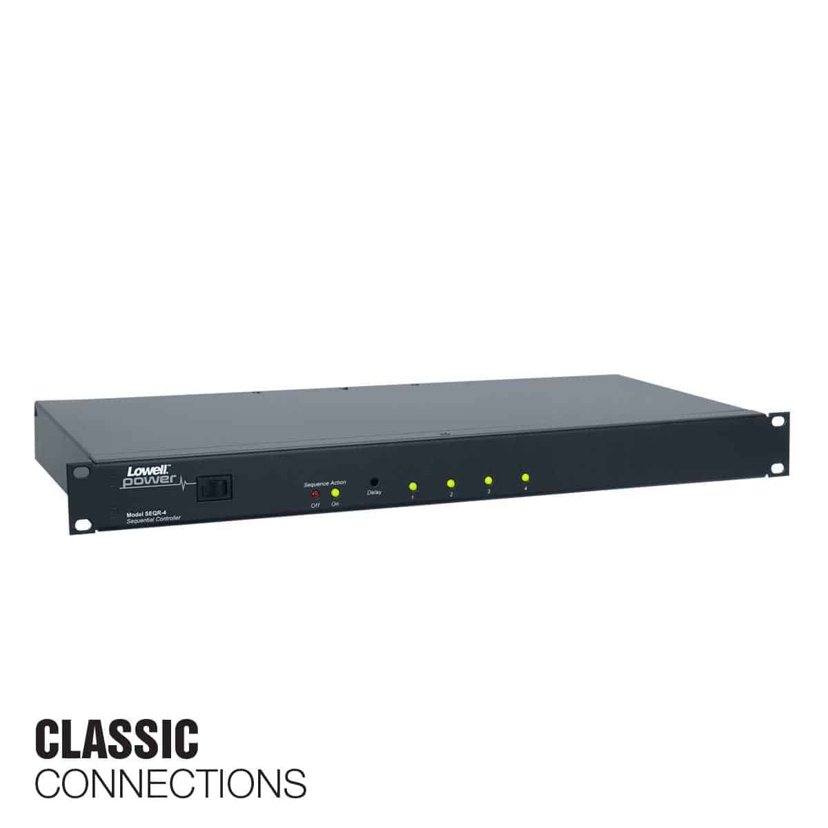 Lowell SEQR Power Sequencer 1U Rackmount Low Voltage Sequencer | 4 Step | Barrier Strip | Rocker Switch