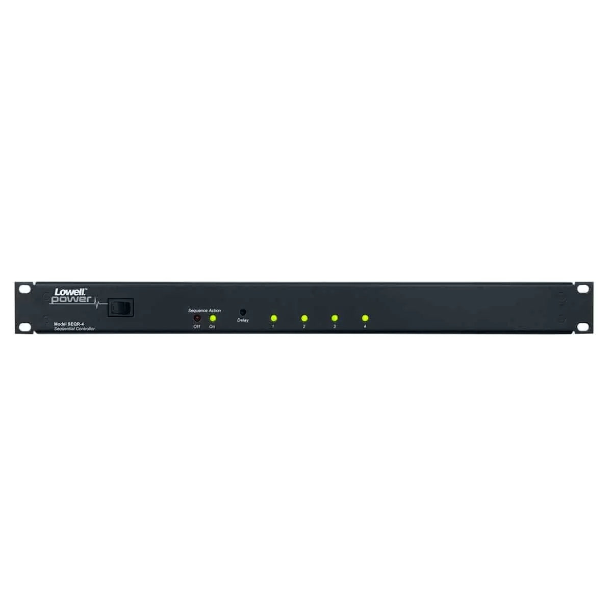 Lowell SEQR Power Sequencer 1U Rackmount Low Voltage Sequencer | 4 Step | Barrier Strip | Rocker Switch