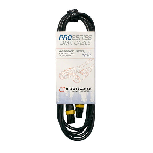 Accu-Cable 5-pin Pro Series DMX Cable | 10ft