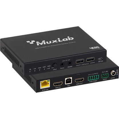 MUXLAB 500533 Usb-C/Hdmi 5X1 Presentation Switcher W/Dante