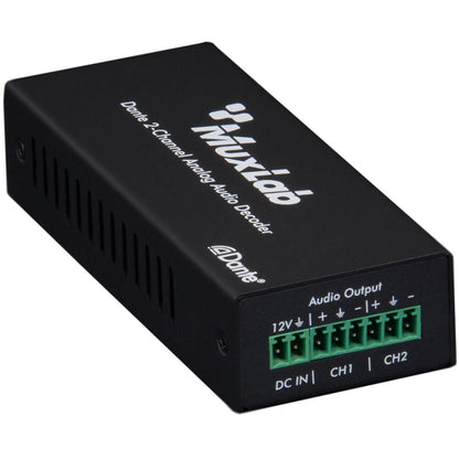 MUXLAB 500552 Dante 2-Channel Analog Audio Decoder