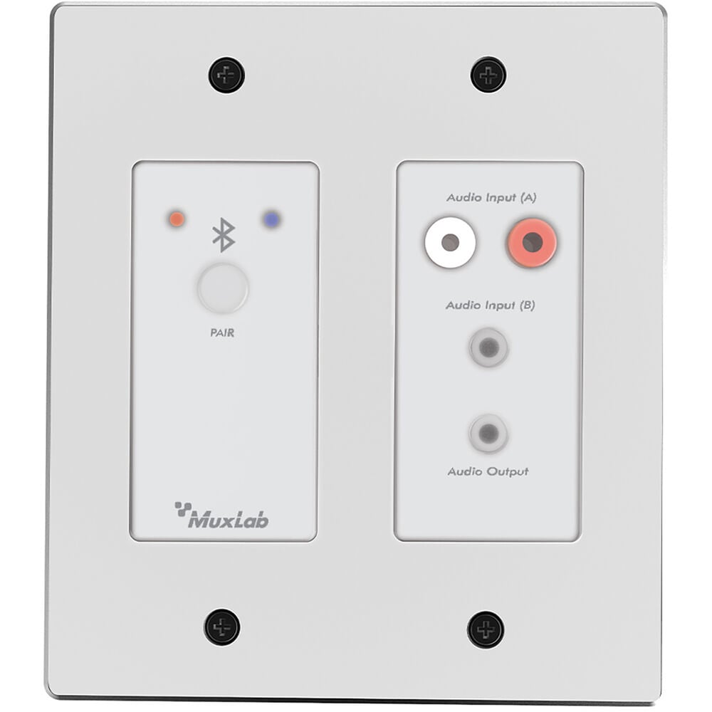 MUXLAB 500555-WH Bluetooth And Analog Audio To Dante Interface-White