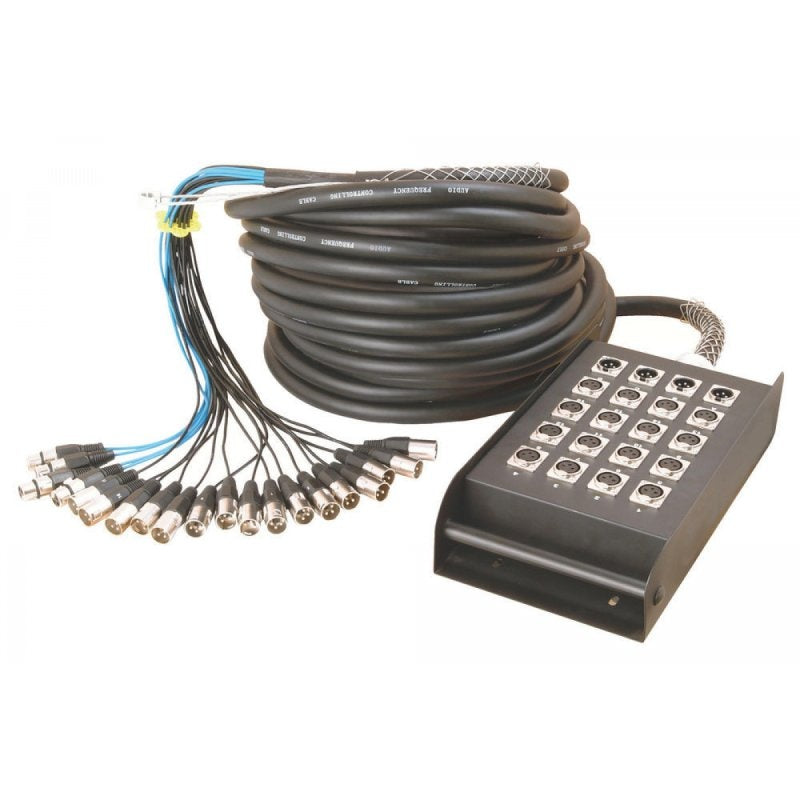 On-Stage Stage Snake XLR Fan-to-Fan With Stage Box | 16x4 | 100 ft
