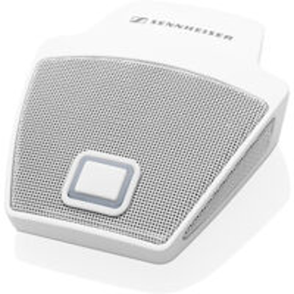 Sennheiser MEB 114-S W CARDIOID WHITE PTT Installed On-Table Boundary Layer Miccardioid Pre-Polarized Cond 24-48 V