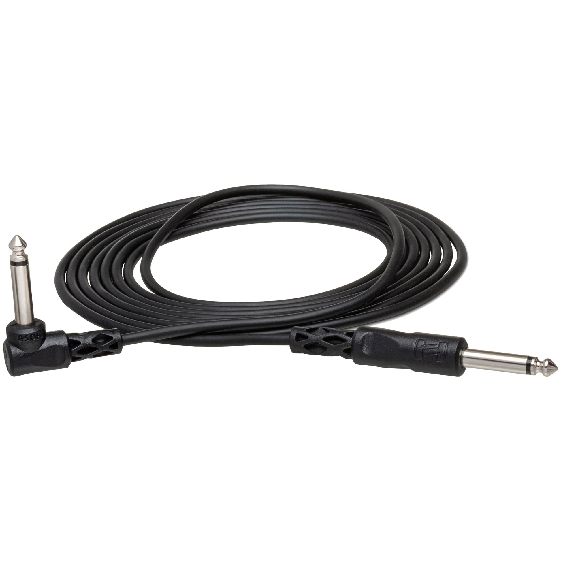 Hosa 1/4 TS to Right-Angle 1/4 TS Unbalanced Interconnect Cable