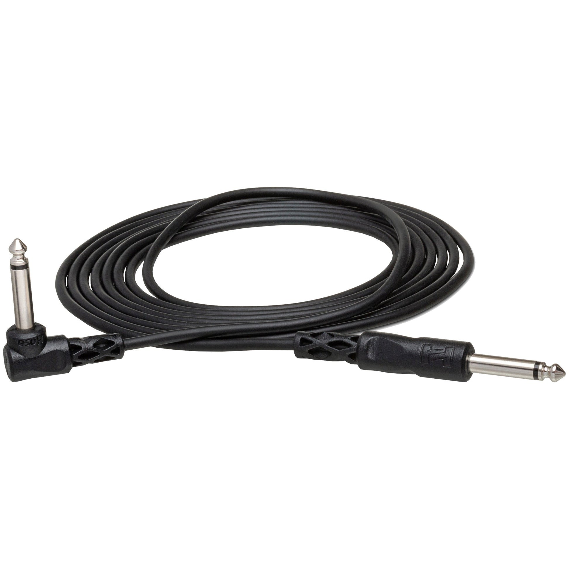 Hosa 1/4 TS to Right-Angle 1/4 TS Unbalanced Interconnect Cable