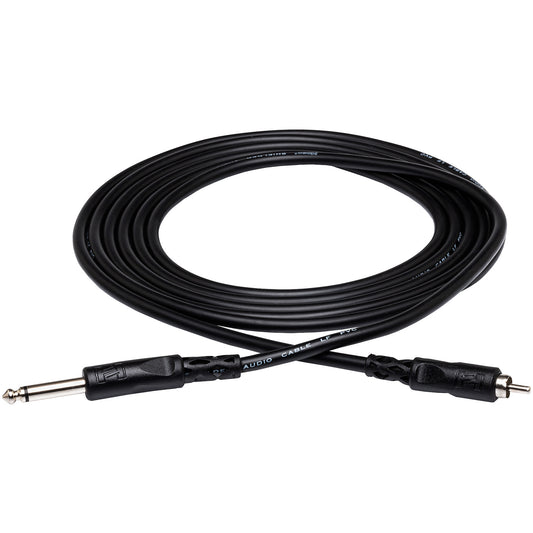 Hosa Right-Angle 1/4 TS to RCA Unbalanced Interconnect Cable