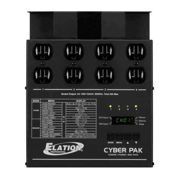 Elation Cyber Pak 4-Channel Dimmer / Relay Pack