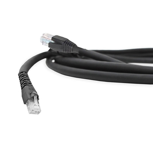 ProCo Sound DuraPatch Cat5e cable coiled with both molded RJ45 connector ends shown