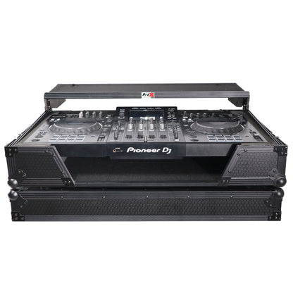 ProX ATA Flight Case For Pioneer XDJ-XZ DJ Controller with 1U Rack Space and Wheels | Black/Black | With Laptop Shelf