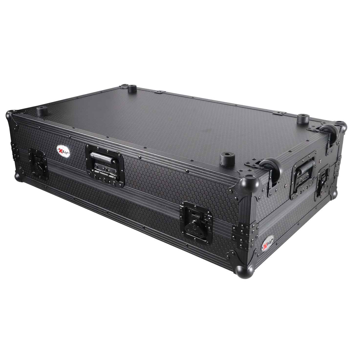 ProX ATA Flight Case For Pioneer XDJ-XZ DJ Controller with 1U Rack Space and Wheels | Black/Black | With Laptop Shelf
