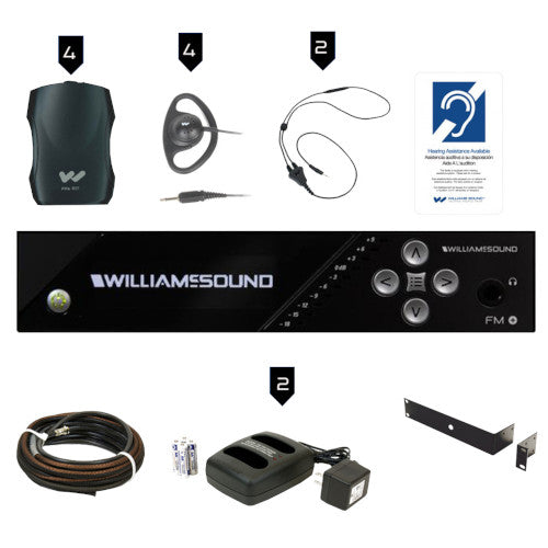 Williams AV FM 557 PRO D Dante Rechargeable Assistive Listening System