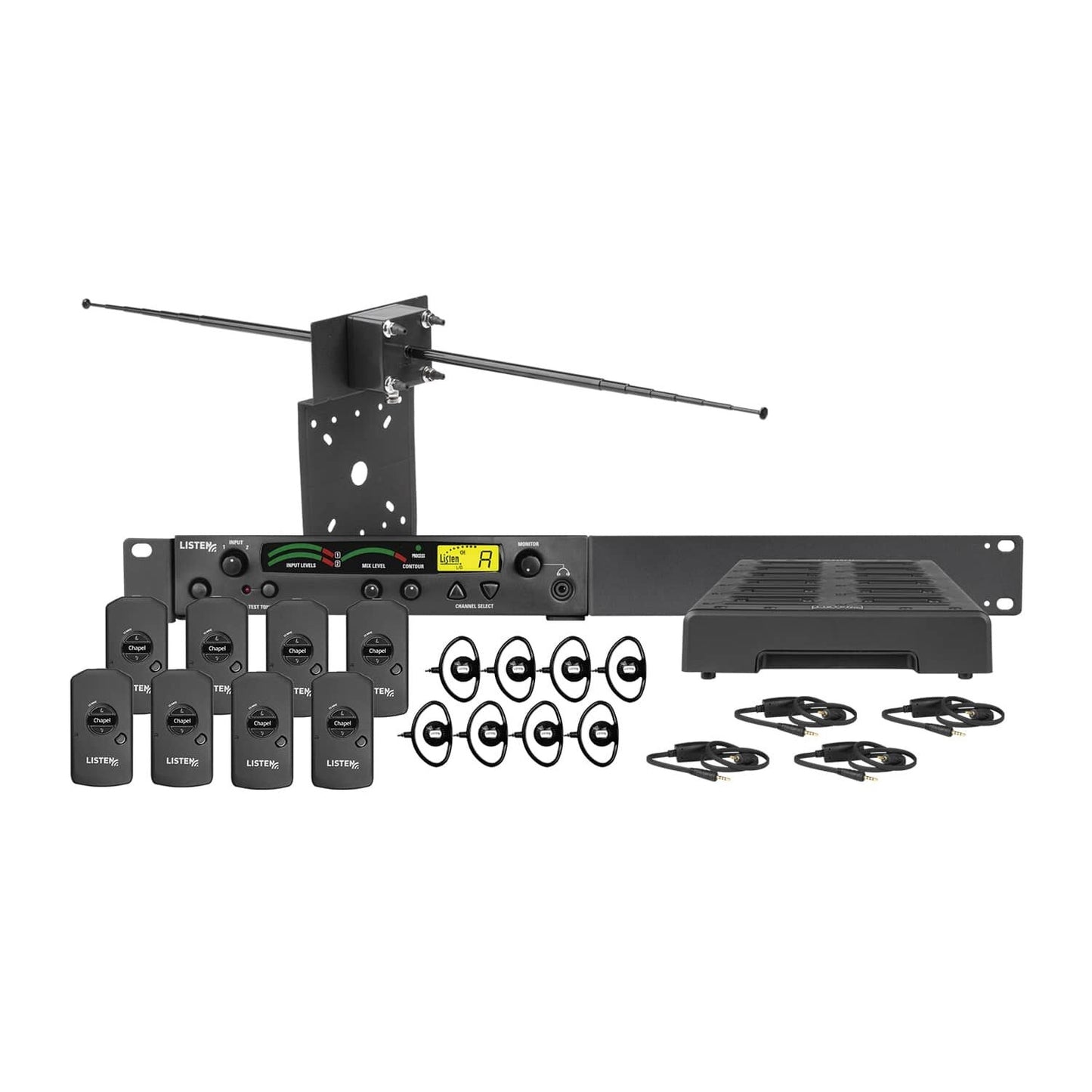 Listen Technologies Meeting House RF Assisted Listening System With Drop-In Charging | Complete Package