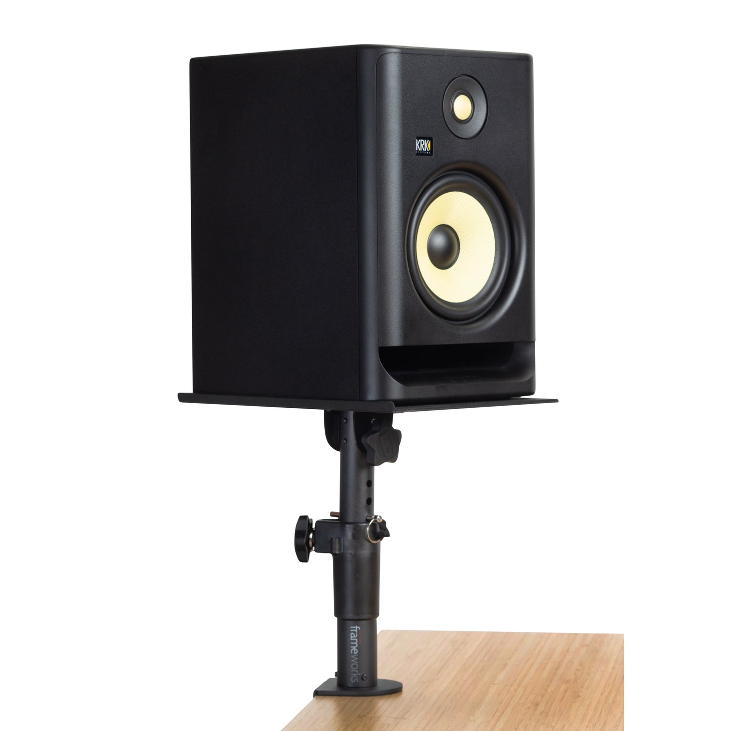 Gator GFWSPKSTMNDSKCMP Frameworks Clamp-On Studio Monitor Stand