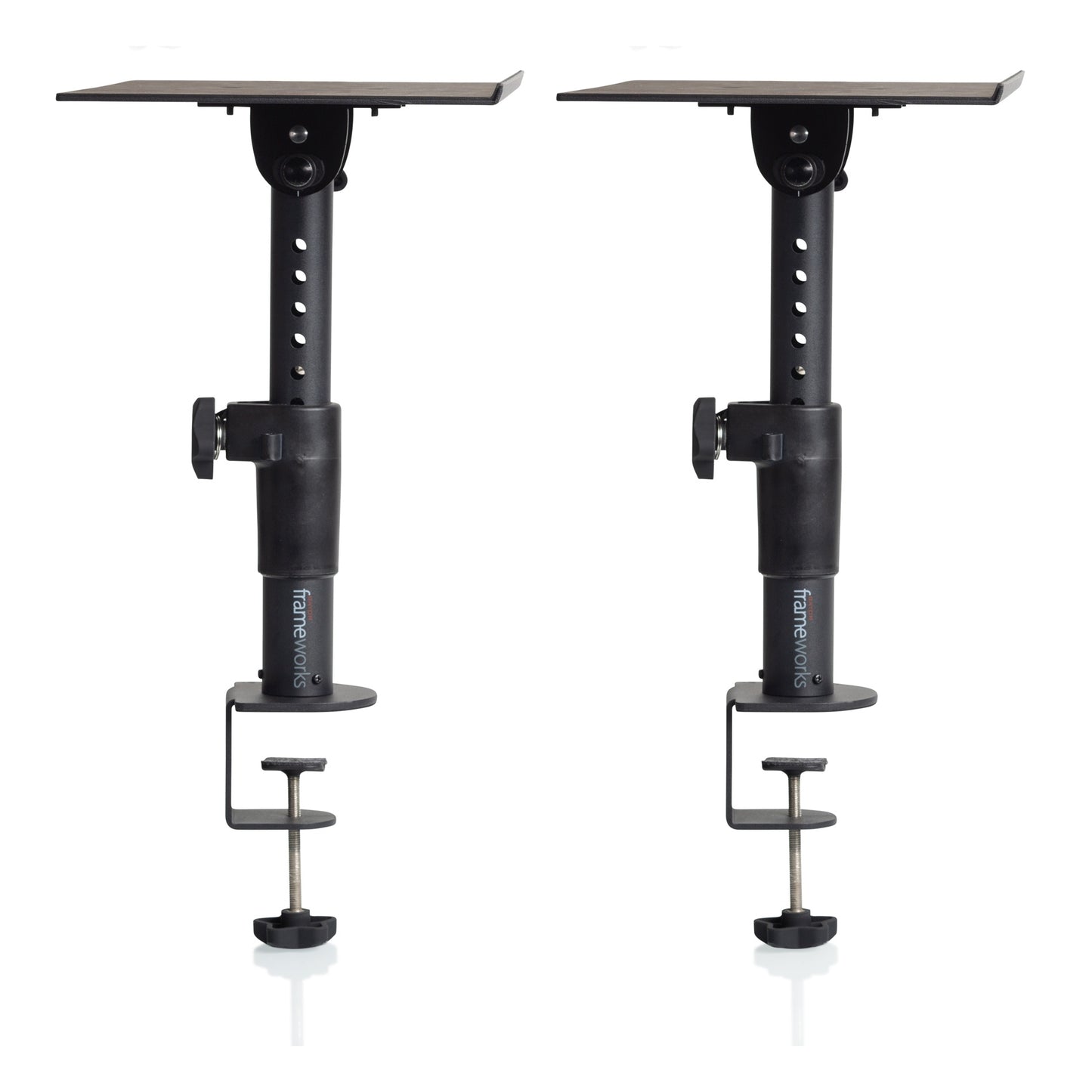 Gator GFWSPKSTMNDSKCMP Frameworks Clamp-On Studio Monitor Stand