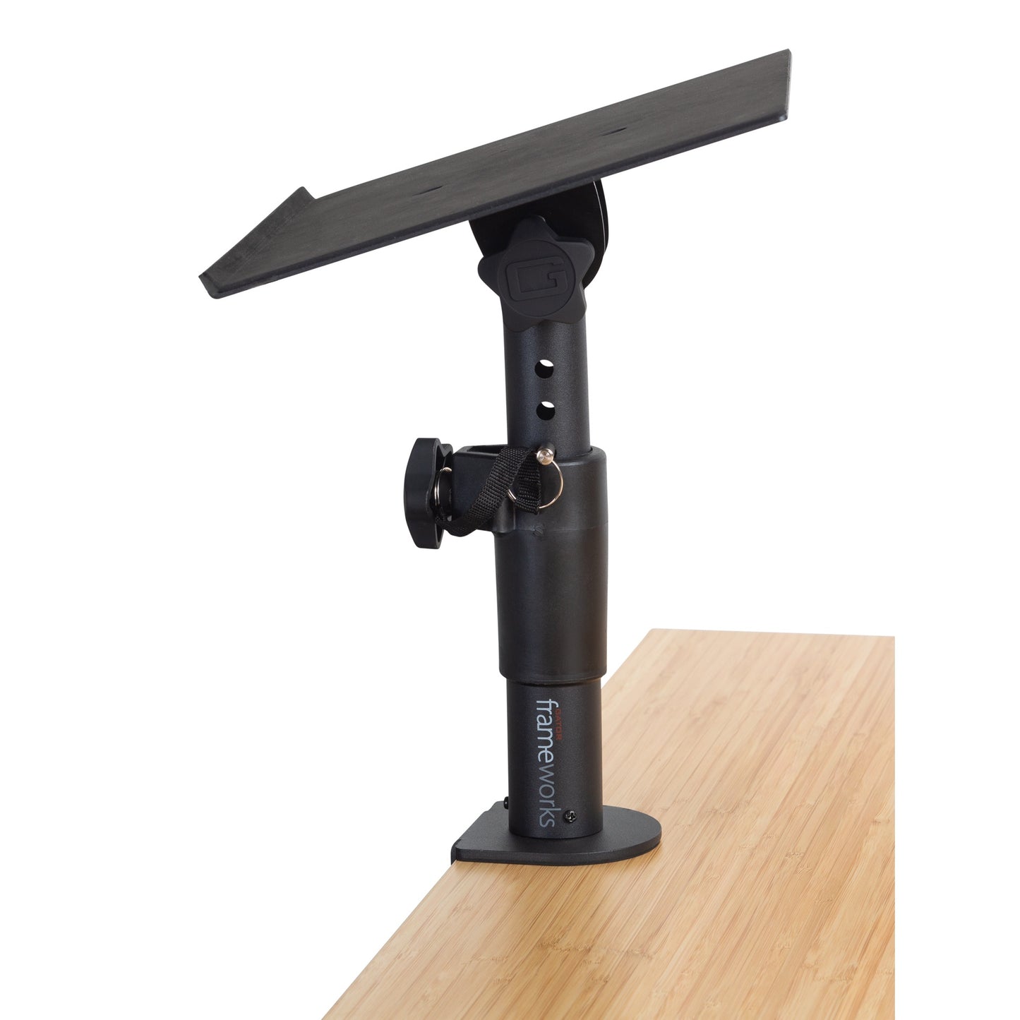 Gator GFWSPKSTMNDSKCMP Frameworks Clamp-On Studio Monitor Stand