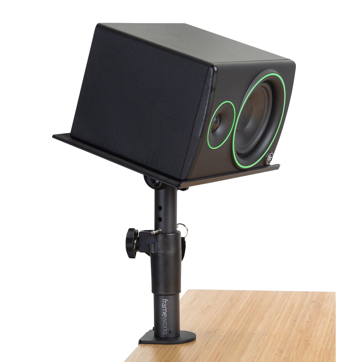 Gator GFWSPKSTMNDSKCMP Frameworks Clamp-On Studio Monitor Stand