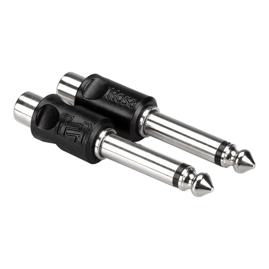 Hosa GPR-101 2 Pack of RCA to 1/4 TS Adapters