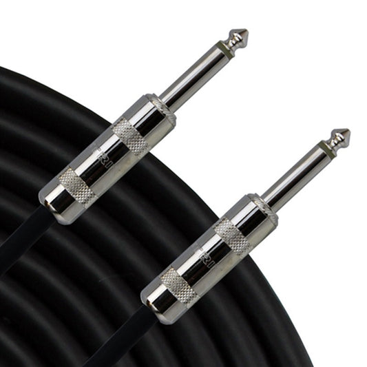 RapcoHorizon H16 16GA speaker cable with dual 1/4" TS plugs on coiled black jacket