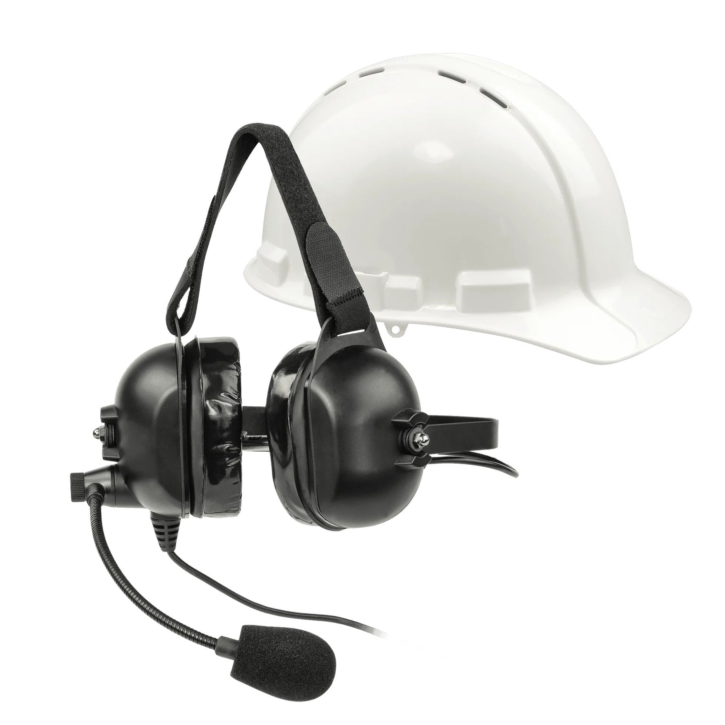 Listen Technologies LA-455 Over-Ear Industrial Headset With Boom Mic