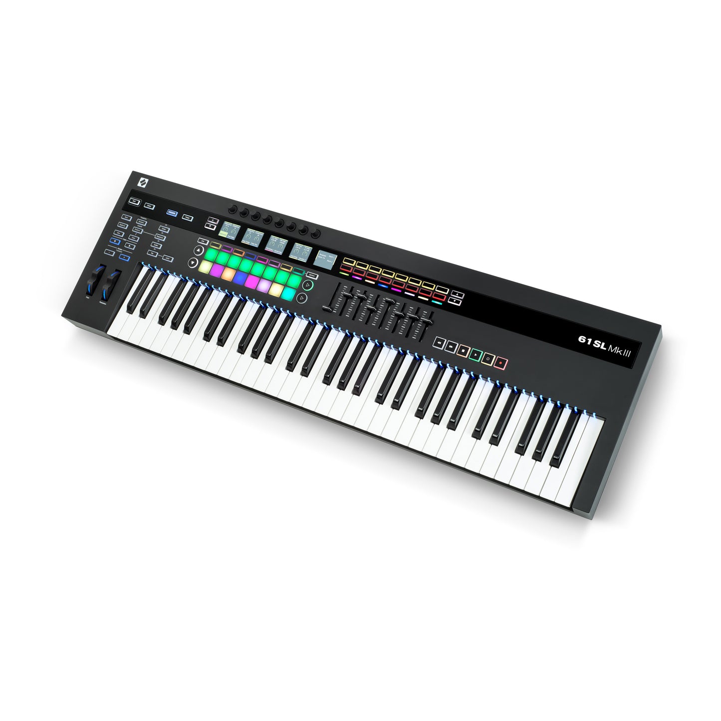 Novation 61SL MKIII 61-Key Keyboard Controller Angled View