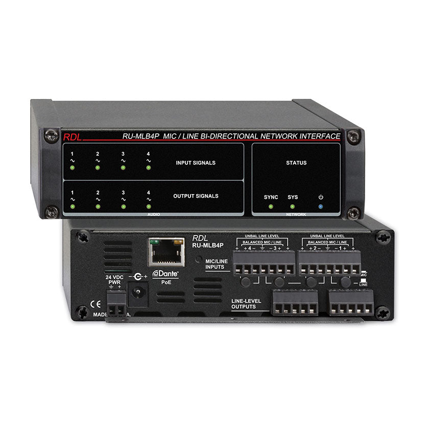 RDL RU-MLB4P Mic/Line Bi-Directional Network Interface