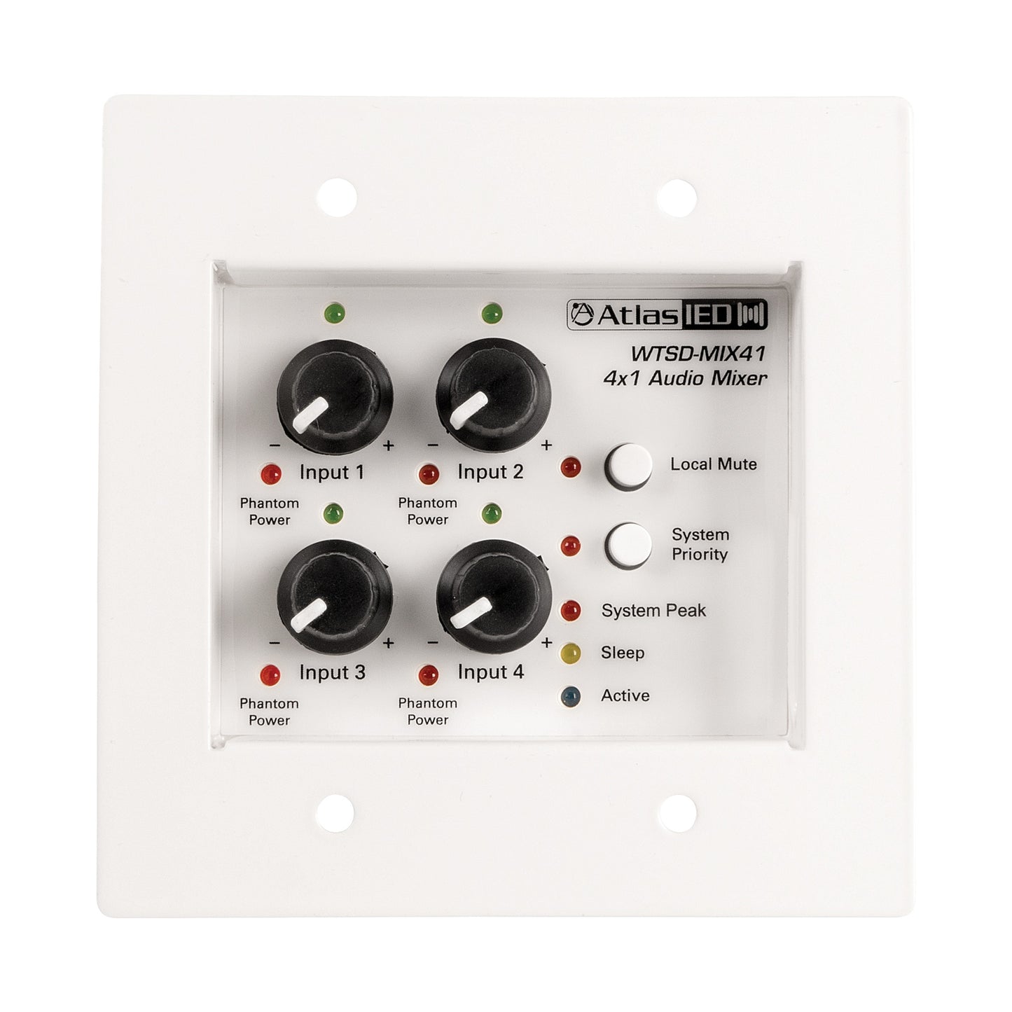 AtlasIED WTSD-MIX41K Indoor/Outdoor 4x1 Mic/Line Analog Mixer