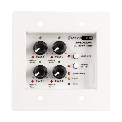 AtlasIED WTSD-MIX41K Indoor/Outdoor 4x1 Mic/Line Analog Mixer