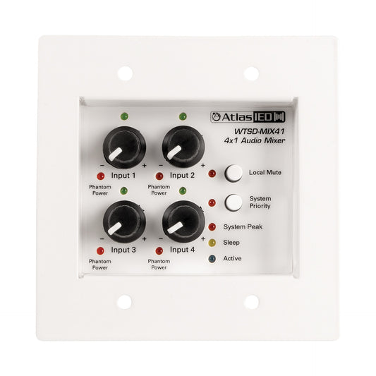AtlasIED WTSD-MIX41K Indoor/Outdoor 4x1 Mic/Line Analog Mixer