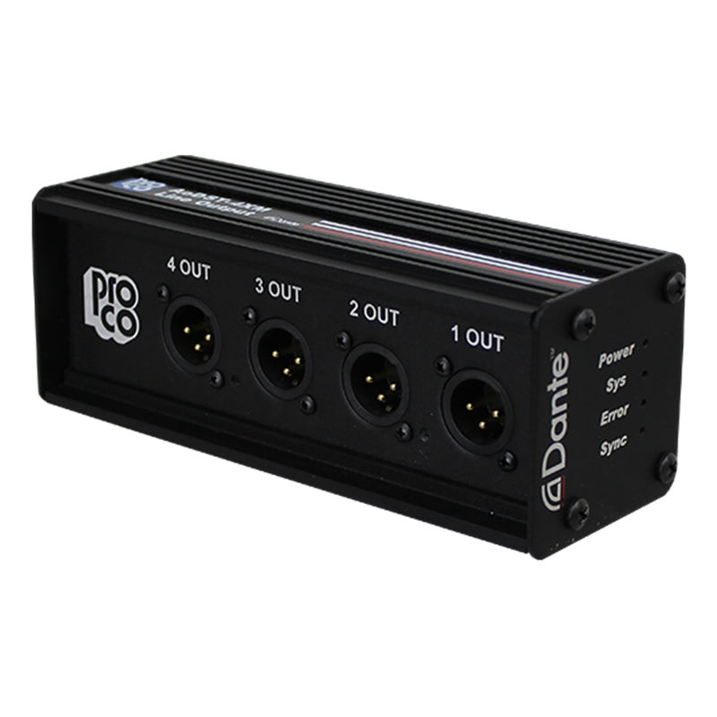 ProCo Sound AODST Dante Drop Box | 4 XLR Female