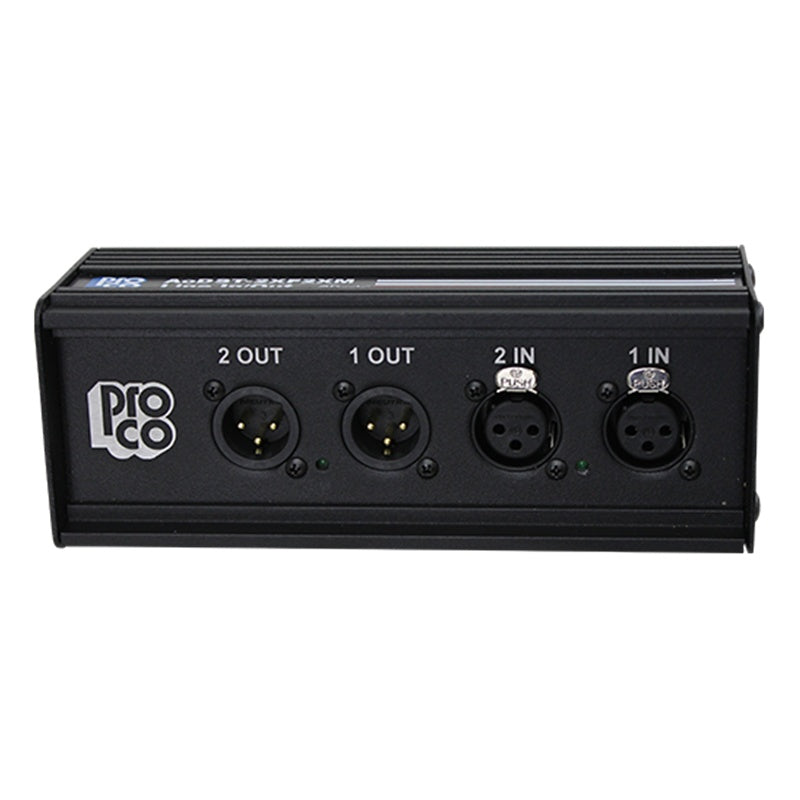 ProCo Sound AODST Dante Drop Box | 2 XLR Female + 2 XLR Male