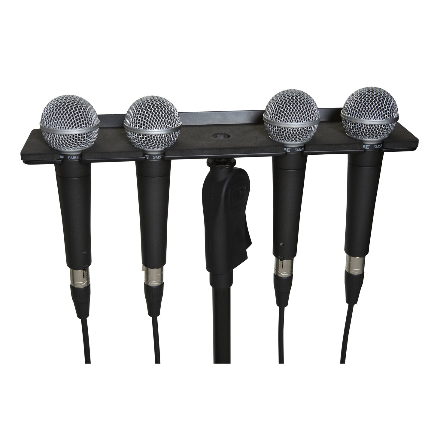 Gator GFW-MIC-4TRAY Four-Microphone Aluminum Mounting Tray