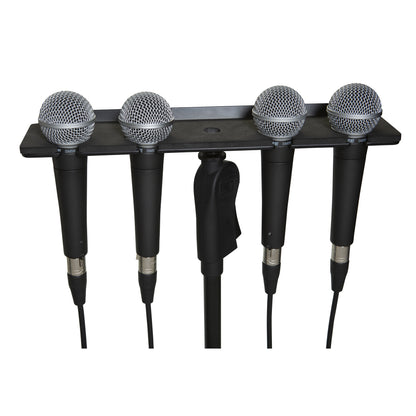Gator GFW-MIC-4TRAY Four-Microphone Aluminum Mounting Tray