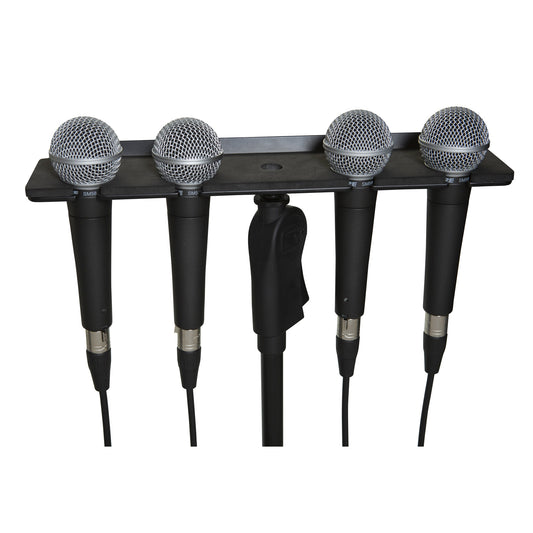 Gator GFW-MIC-4TRAY Four-Microphone Aluminum Mounting Tray