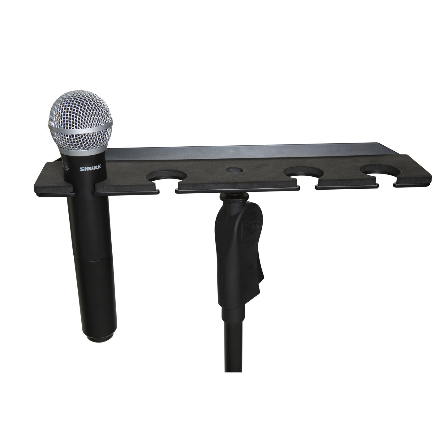 Gator GFW-MIC-4TRAY Four-Microphone Aluminum Mounting Tray