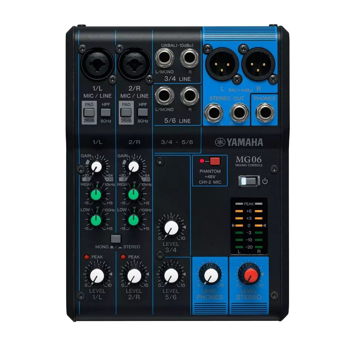 Yamaha MG06 6-Channel Compact Analog Mixer – SoundPro