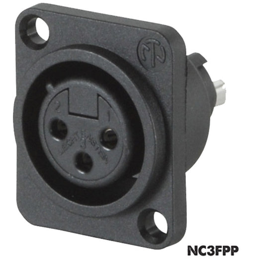 Neutrik NC3FPP Panel Mount Connector