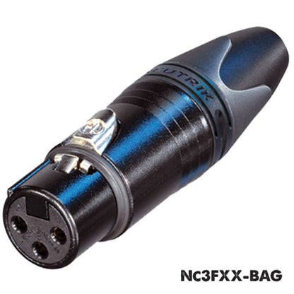 Neutrik NC3FXS X-S Series 3-Pole Female XLR Straight Cable Connector | Nickel/Gold