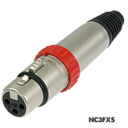 Neutrik NC3FXS X-S Series 3-Pole Female XLR Straight Cable Connector | Nickel/Gold