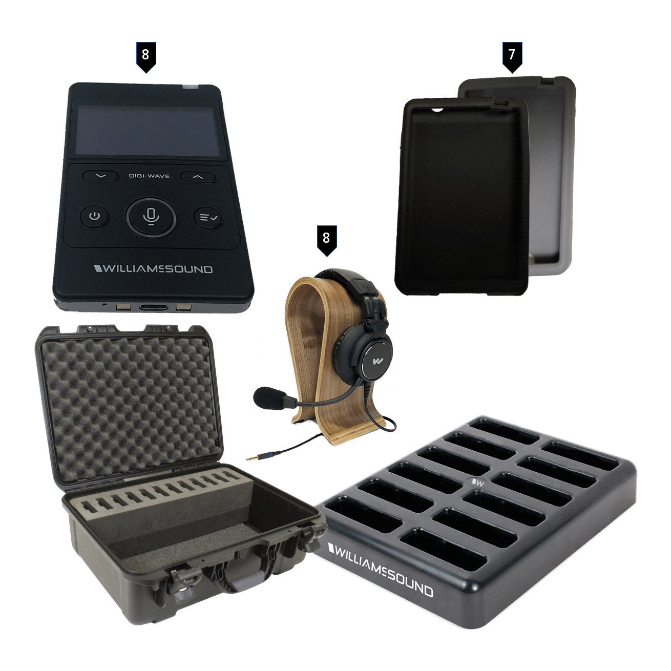 Williams AV DWS COM 8 PRO 400 Digi-Wave Wireless Intercom System